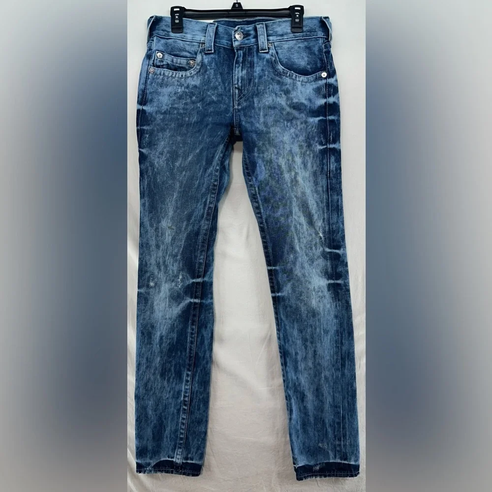 True Religion Jeans Skinny Acid Wash Denim Mens Size‎ 30